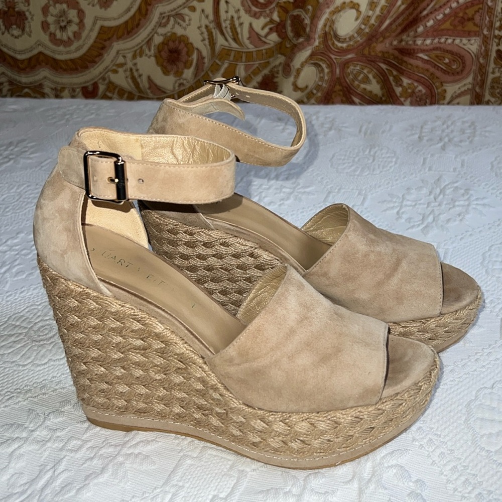 Stuart Weitzman Suede Wedges Size 7.5 - image 1